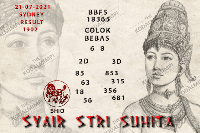 Syair Kampleng Sydney Rabu 21 Juli 2021 KAMPLENG HK