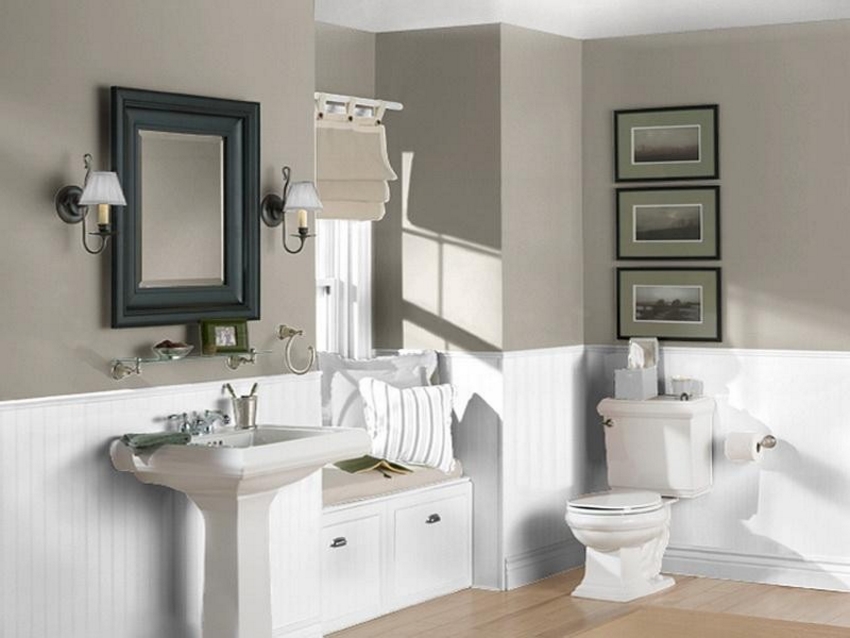 Gorgeous Small Bathroom Look Bigger With Paint Design