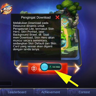 tombol floating download mobile legend