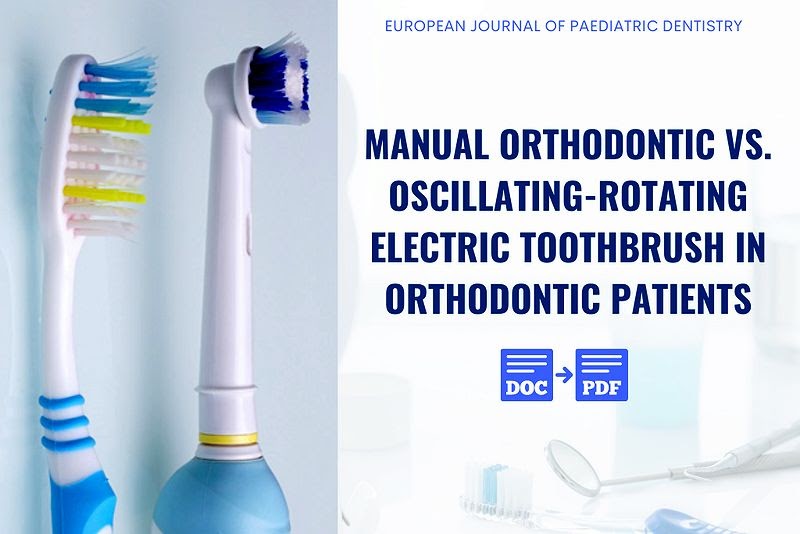 PDF Manual orthodontic vs. oscillatingrotating electric toothbrush in