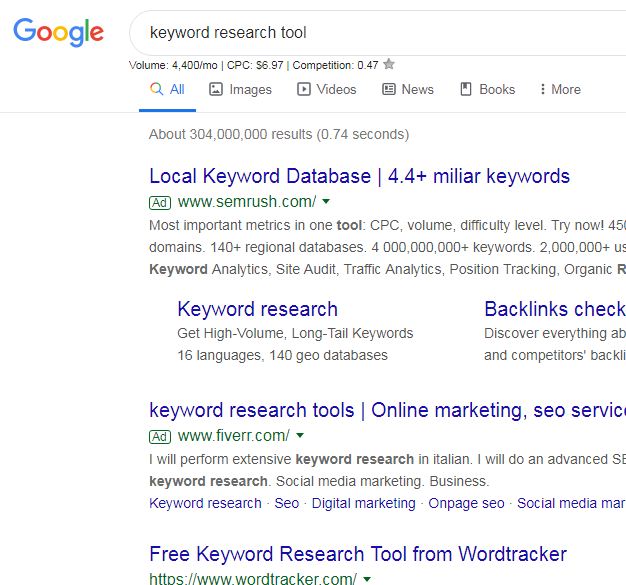 search volume in seo