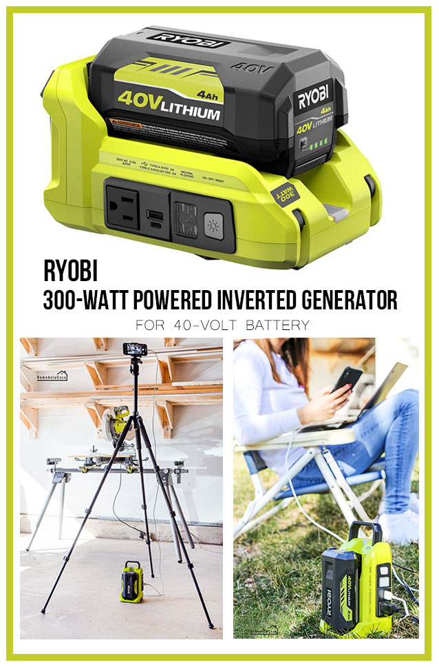 Power On The Go Ryobi 300Watt Powered Inverter Generator