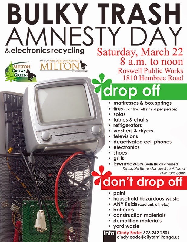 Roswell Recycling Center >> .: Bulky Trash Amnesty Day set for Saturday, March 22. Roswell Recycling Center >> .: Bulky Trash Amnesty Day set for Saturday, March 22.