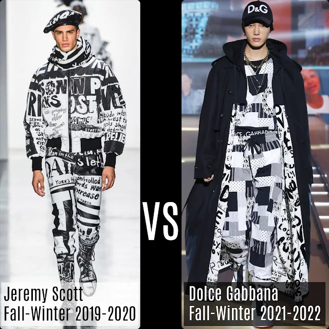 Jeremy Scott Fall-Winter 2019-2020 vs Dolce Gabbana Fall 2021-2022