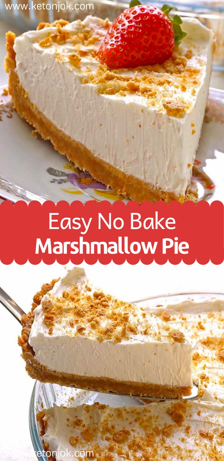 No Bake Easy Marshmallow Pie Recipe Joki's Kitchen
