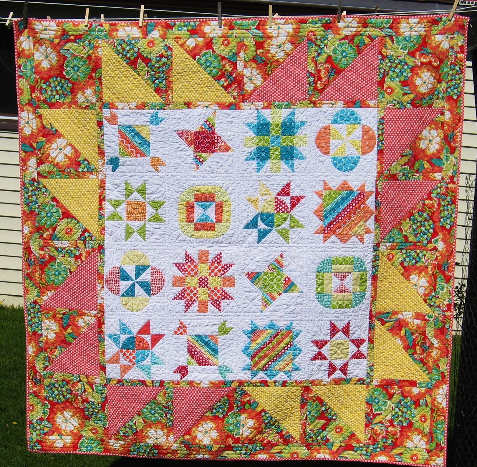 Artsy Chick Quilts "Summer Flowers" Modern Quilt