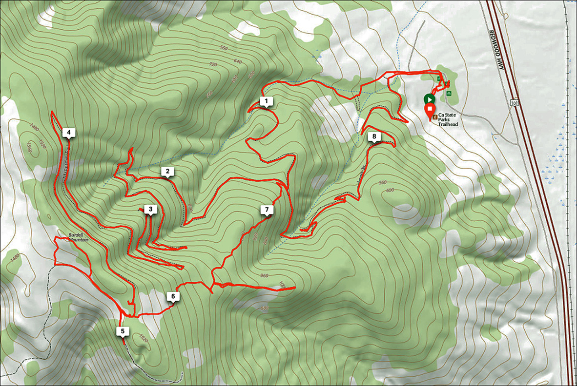 Olompali State Park Trail Map San Francisco Bay Area Photo Blog A Hike From Olompali State Historic Park To The Summit Of Mount Burdell 7 October 2020
