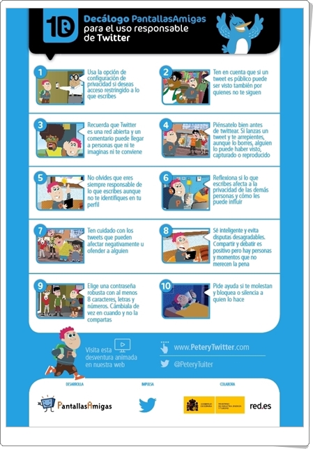 "Decálogo para el uso responsable de Twitter" (Infografía sobre Seguridad en Internet)