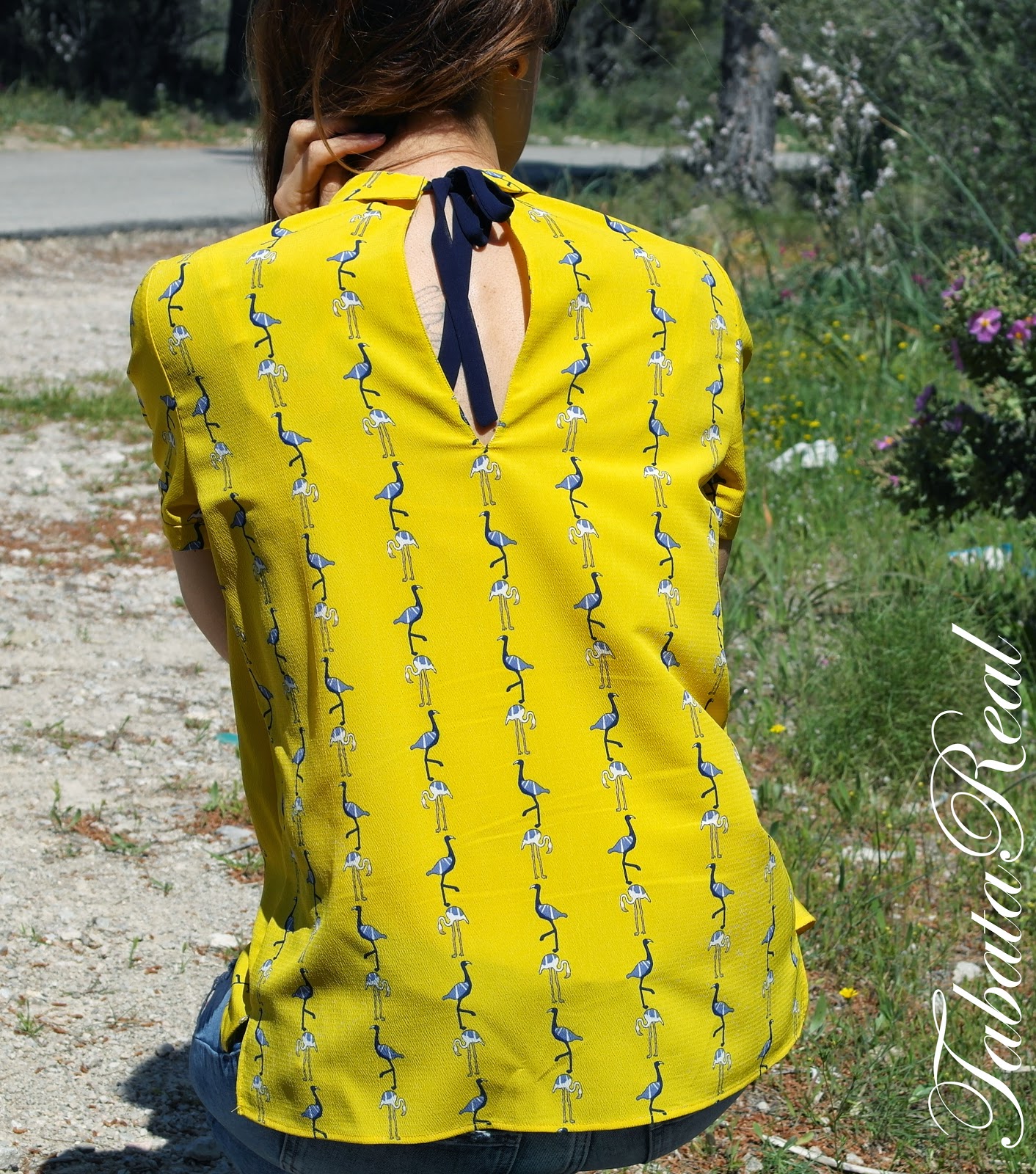 TabataReal: Outfit BLUE FLAMINGOS & RIPPED JEANS
