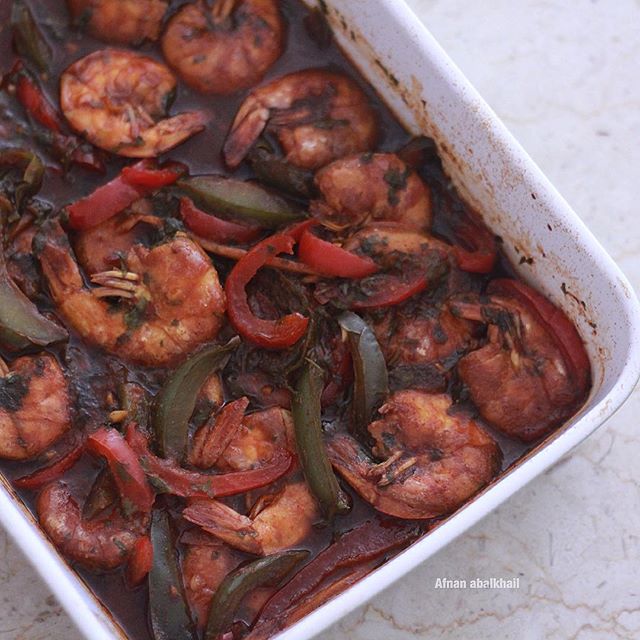 الربيان بالصوص اللذيذ shrimp with the tasty sauce