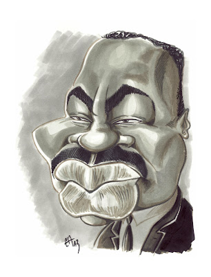 Caricature rapide au Markers de Martin Luther King par Guillaume Néel