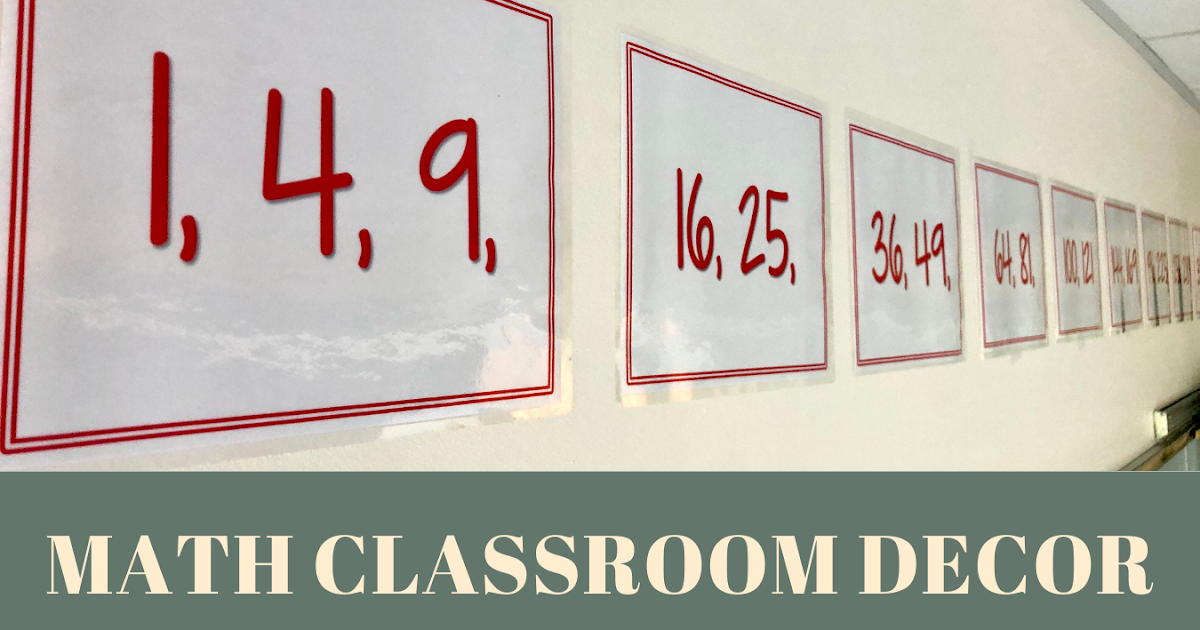 High School Math Classroom Decorating Ideas [Hoff Math]