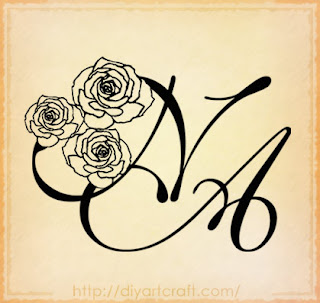 roses tattoo letters NA