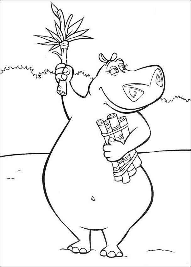 cartoon hippo coloring pages - photo #33