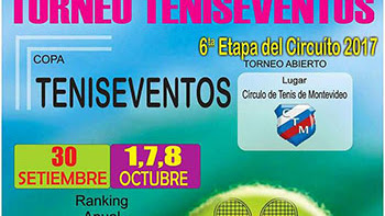 Sexta etapa del circuito TenisEventos AR 2017 desde este sábado