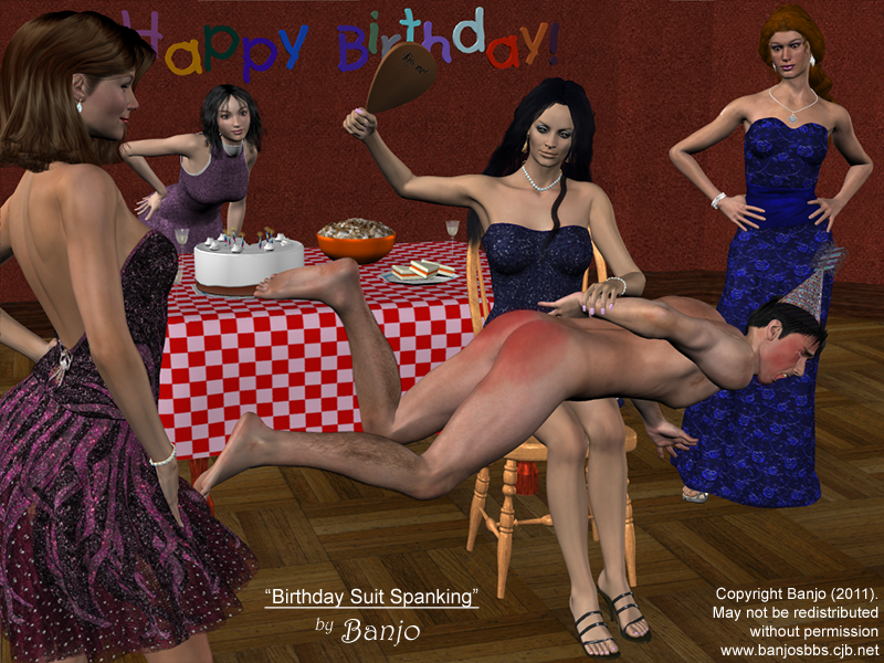 "Birthday Suit Spanking" Birthday spankings! 