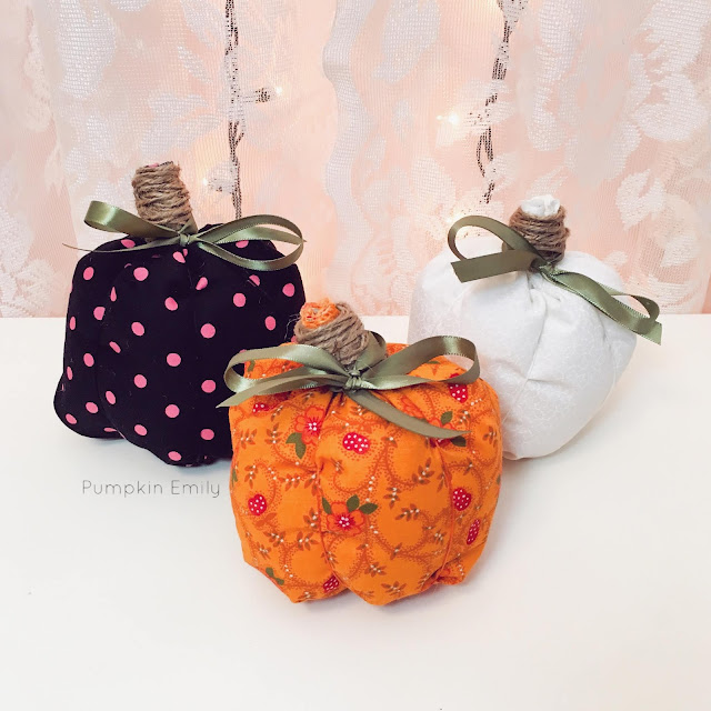 DIY No Sew Fabric Pumpkins