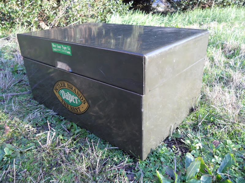 Four Bees: Vintage Metal Box, West Coast Paper Company, Butler Brands