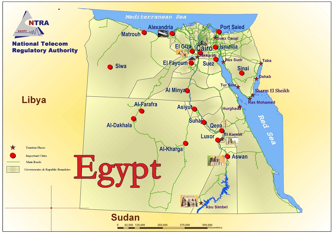 Egypt Country Map | Map of World Region City