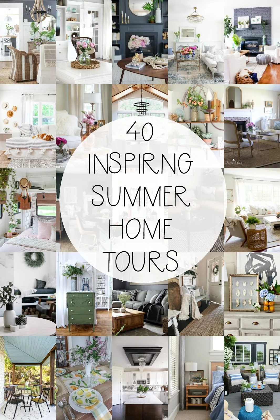 summer home tours, blogger home tour, cottage home tour, summer home decor ideas