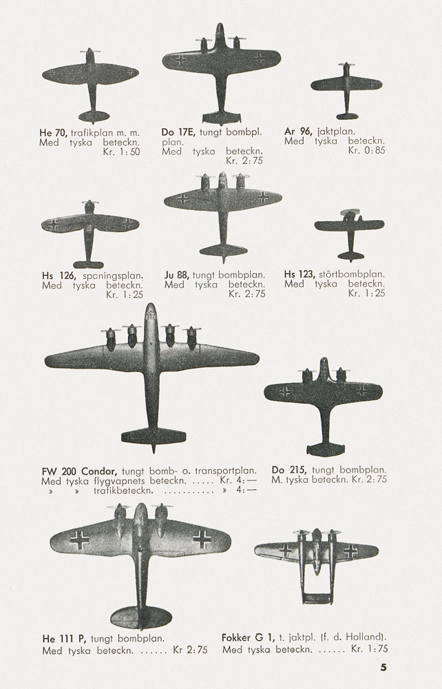Toy soldiers and real battles Eskader Airplane Model Catalog (Wiking