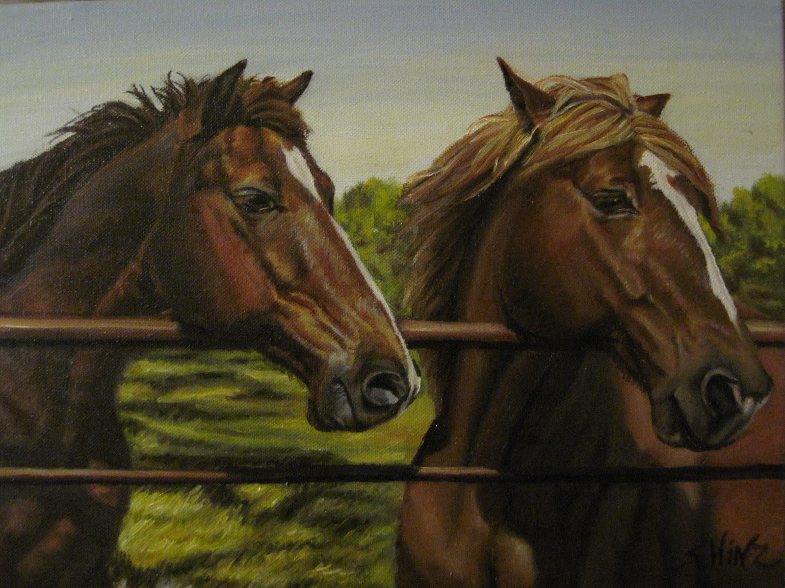 Farm Artist Sarah Hinz Horse Paintings