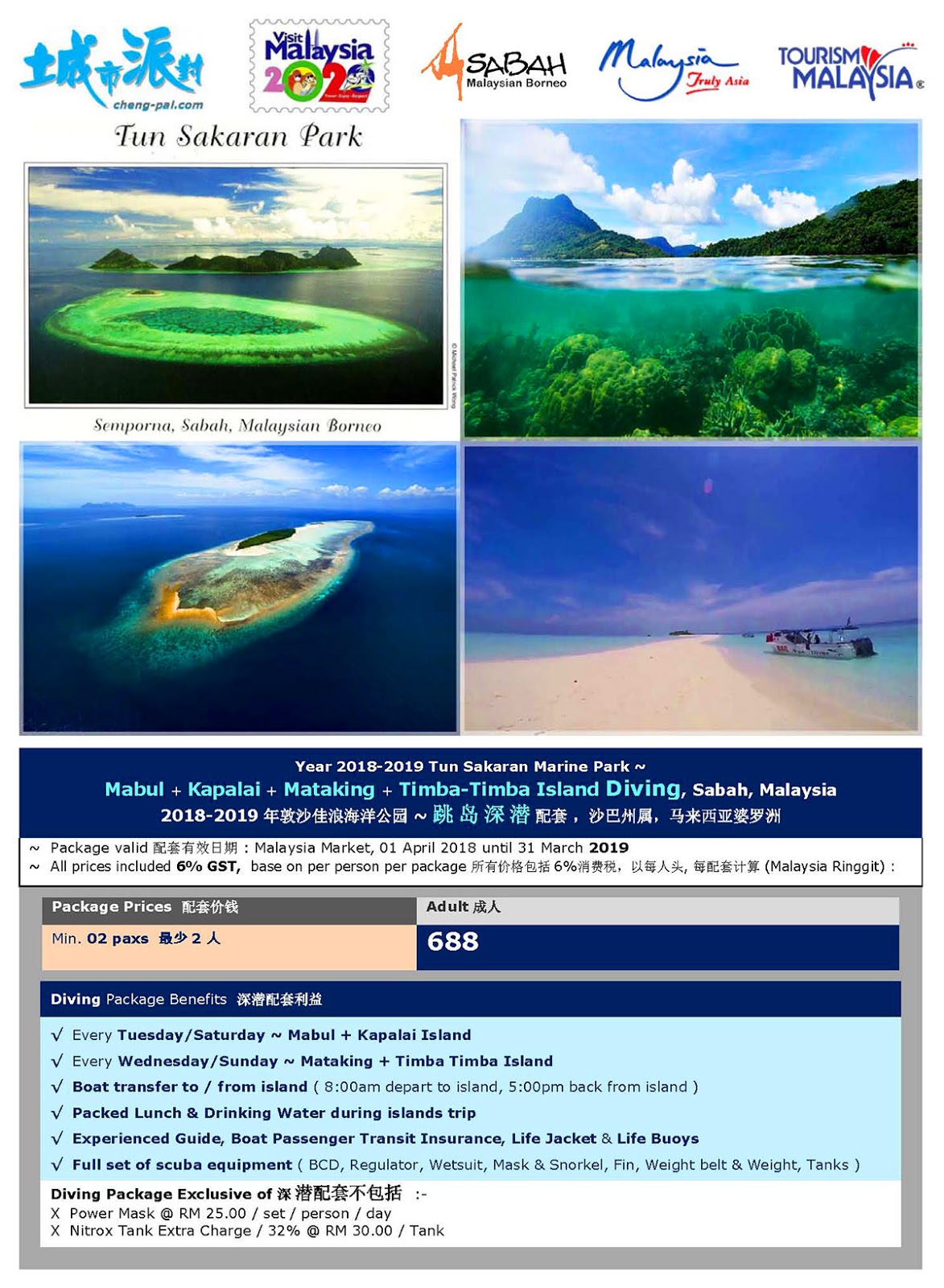 Year 20182019 Tun Sakaran Park Mabul+Kapalai+Mataking+TimbaTimba