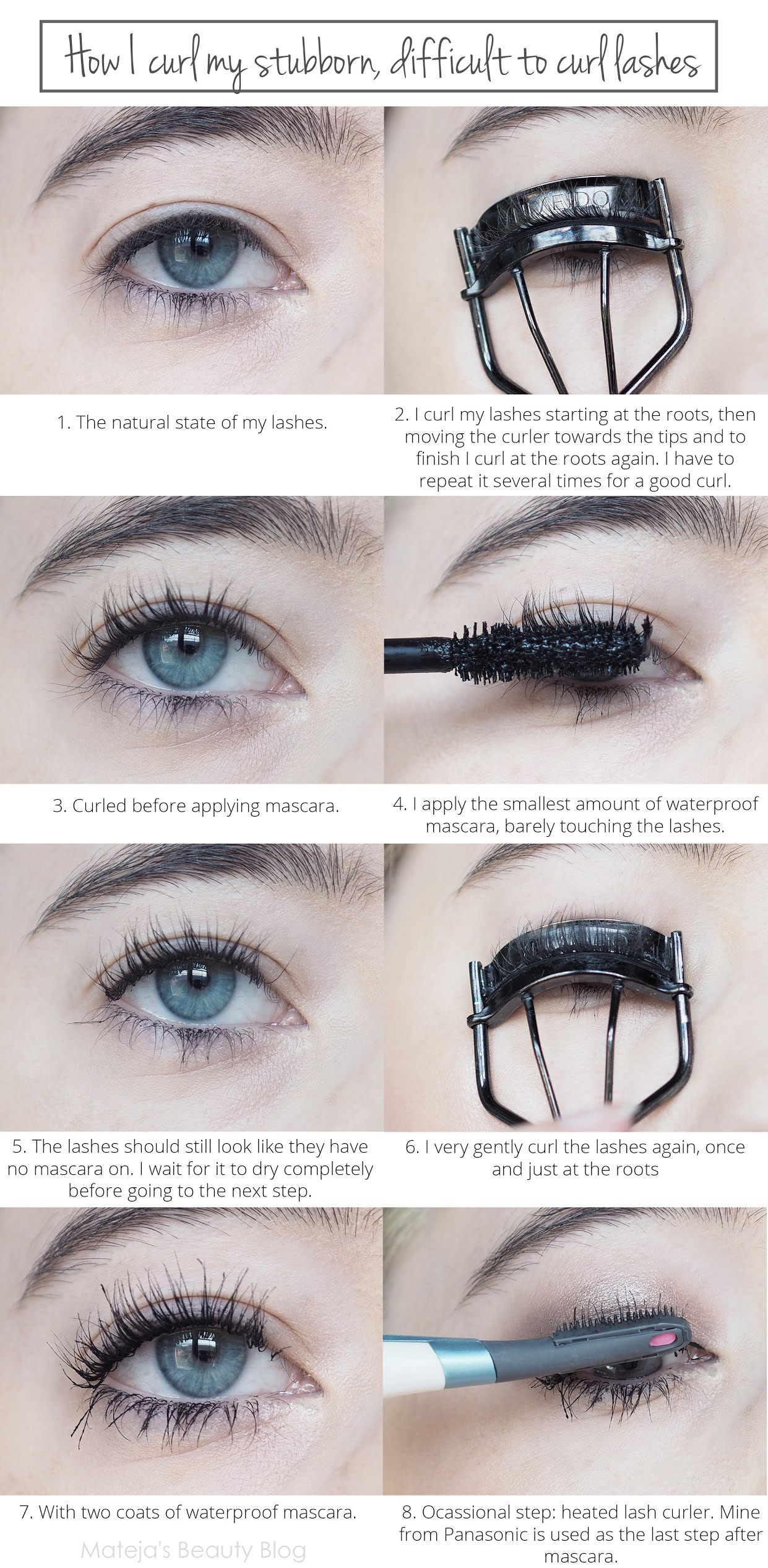 How to Curl Stubborn and DifficulttoCurl Lashes Mateja's Beauty Blog