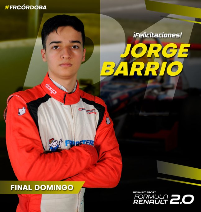 Bautismo triunfal para Barrio en la Fórmula Renault 2.0