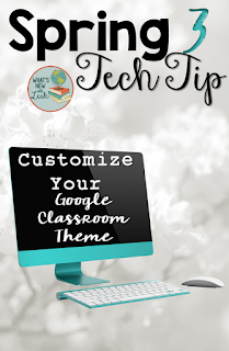 We're counting down to the end of the school year with spring tech tips, and Spring Tech Tip 3 is to customize your Google Classroom theme! Students can get bored with Google Classroom, but changing the header to pictures of your students working in class helps keep their attention! Click through to read this tutorial. We're counting down to the end of the school year with spring tech tips, and Spring Tech Tip 3 is to customize your Google Classroom theme! Students can get bored with Google Classroom, but changing the header to pictures of your students working in class helps keep their attention! Click through to read this tutorial.