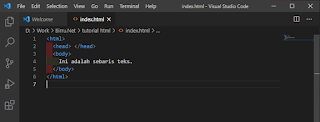 mengenal apa itu html visual studio code index.html