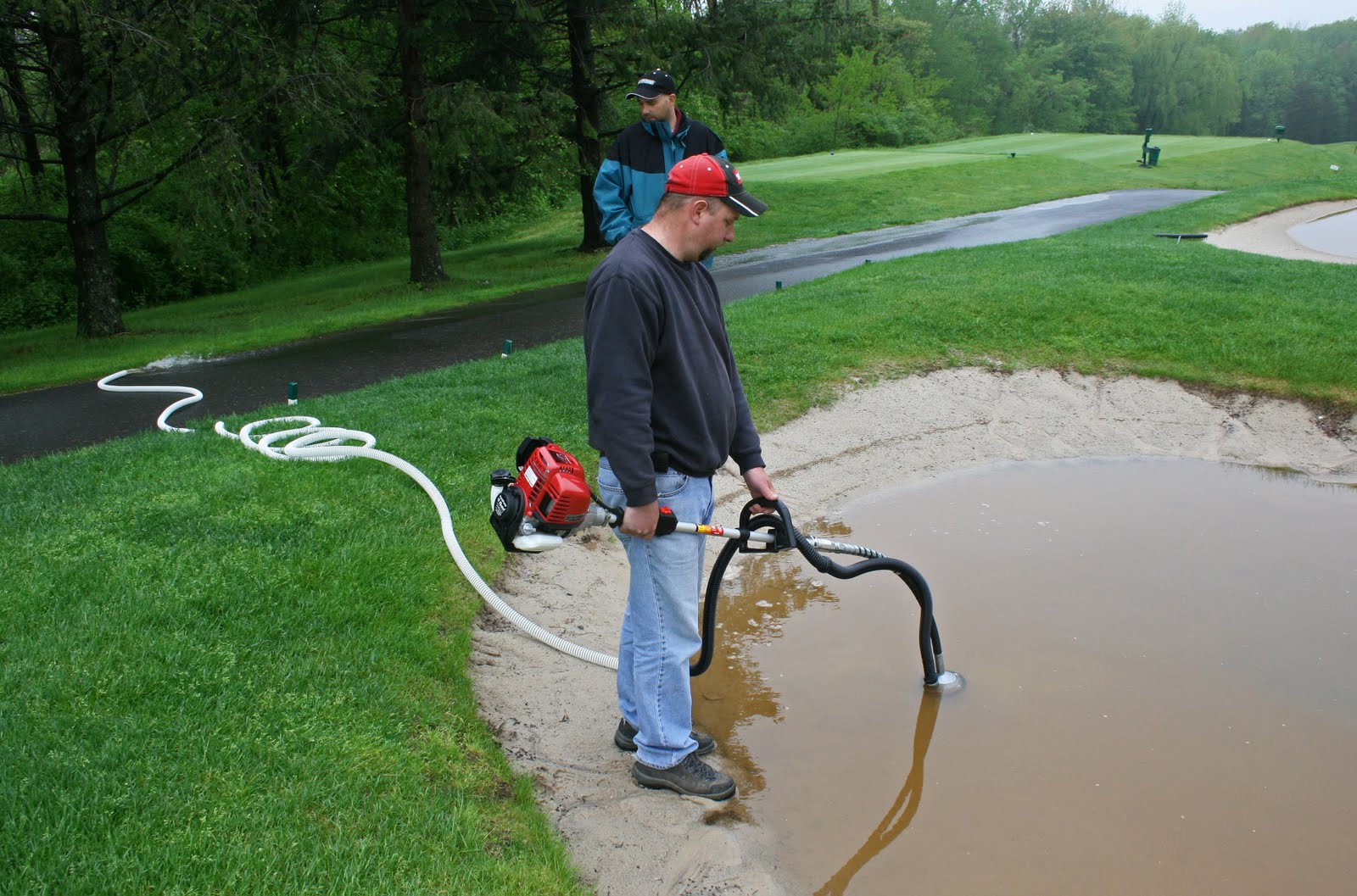 The Farms Country Club's Golf Course Superintendent, Paul Sabino Maintenance Staff Pumping