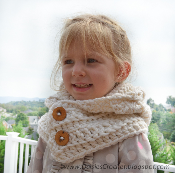 Daisies Crochet: Crochet HOODED SCARF pattern