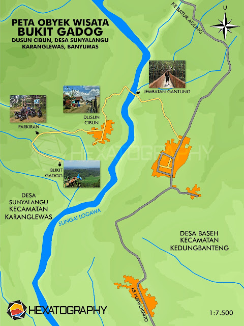 Hexatography-Semilir-Angin-Bukit Gadog-Sunyalangu-Karanglewas-Banyumas-peta