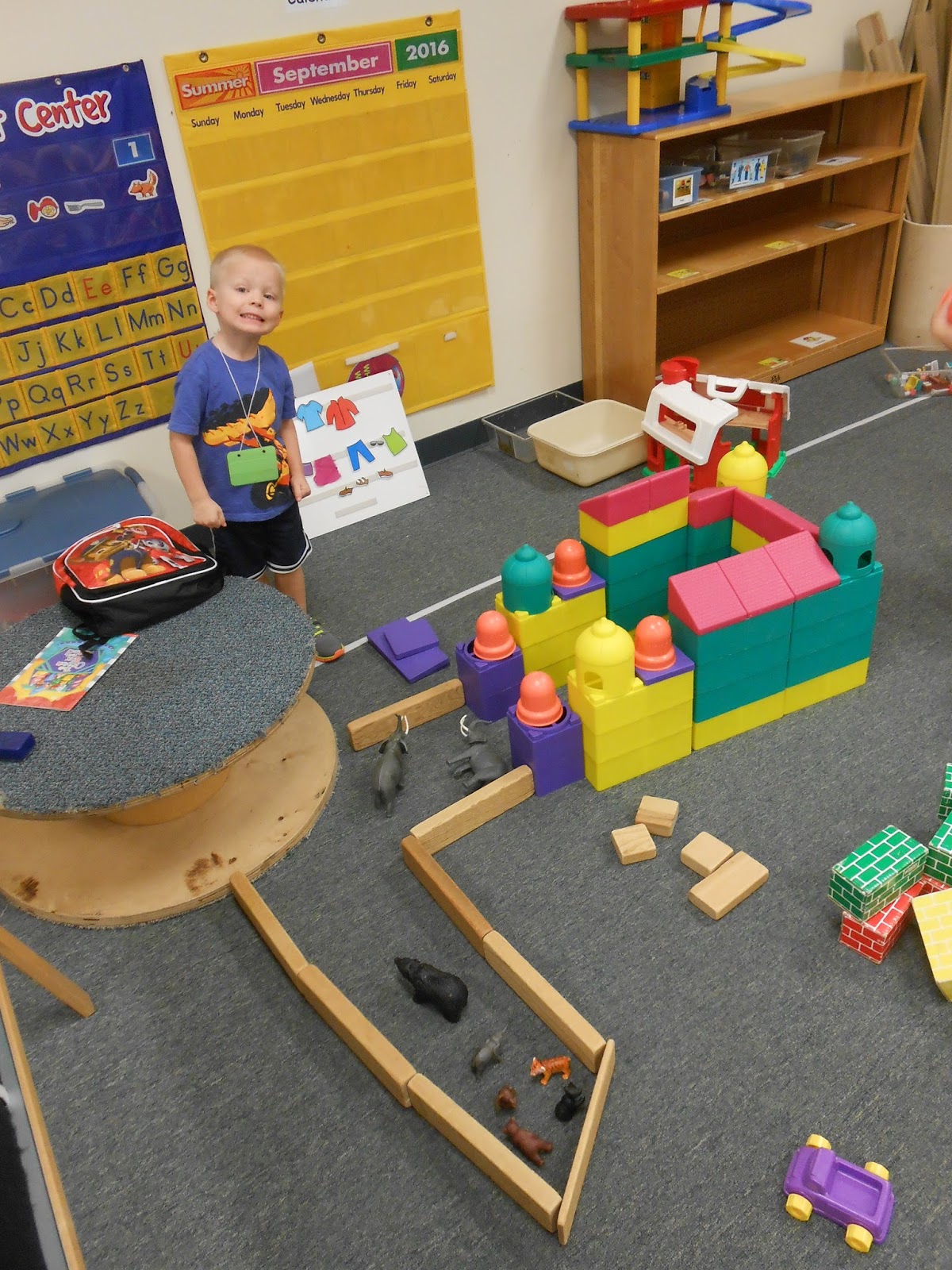 Hesston College Preschool Block area