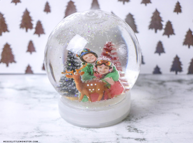 DIY snow globe with picture