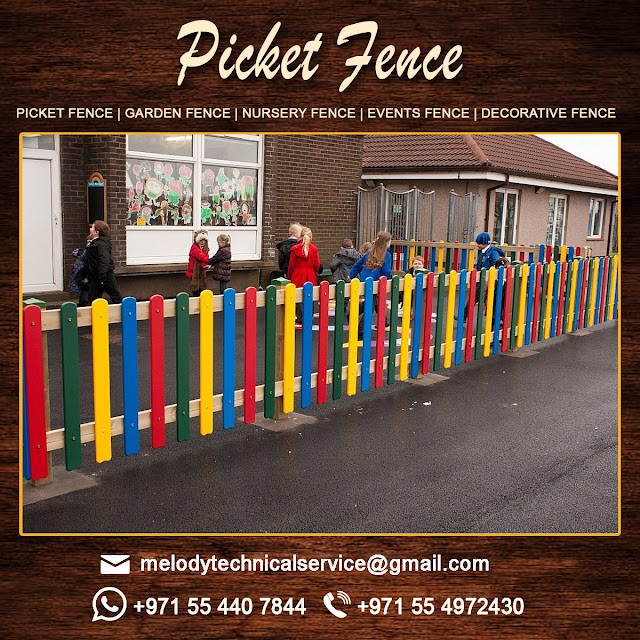 Kids Play ground Fence Suppliers in Dubai | Wooden Fence in School | Privacy Fence in Dubai, UAE