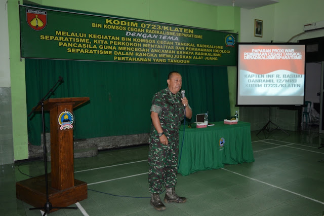 Cegah Dan Tangkal Radikalisme/separatisme Kodim Klaten Gelar Pembinaan Komunikasi Sosial