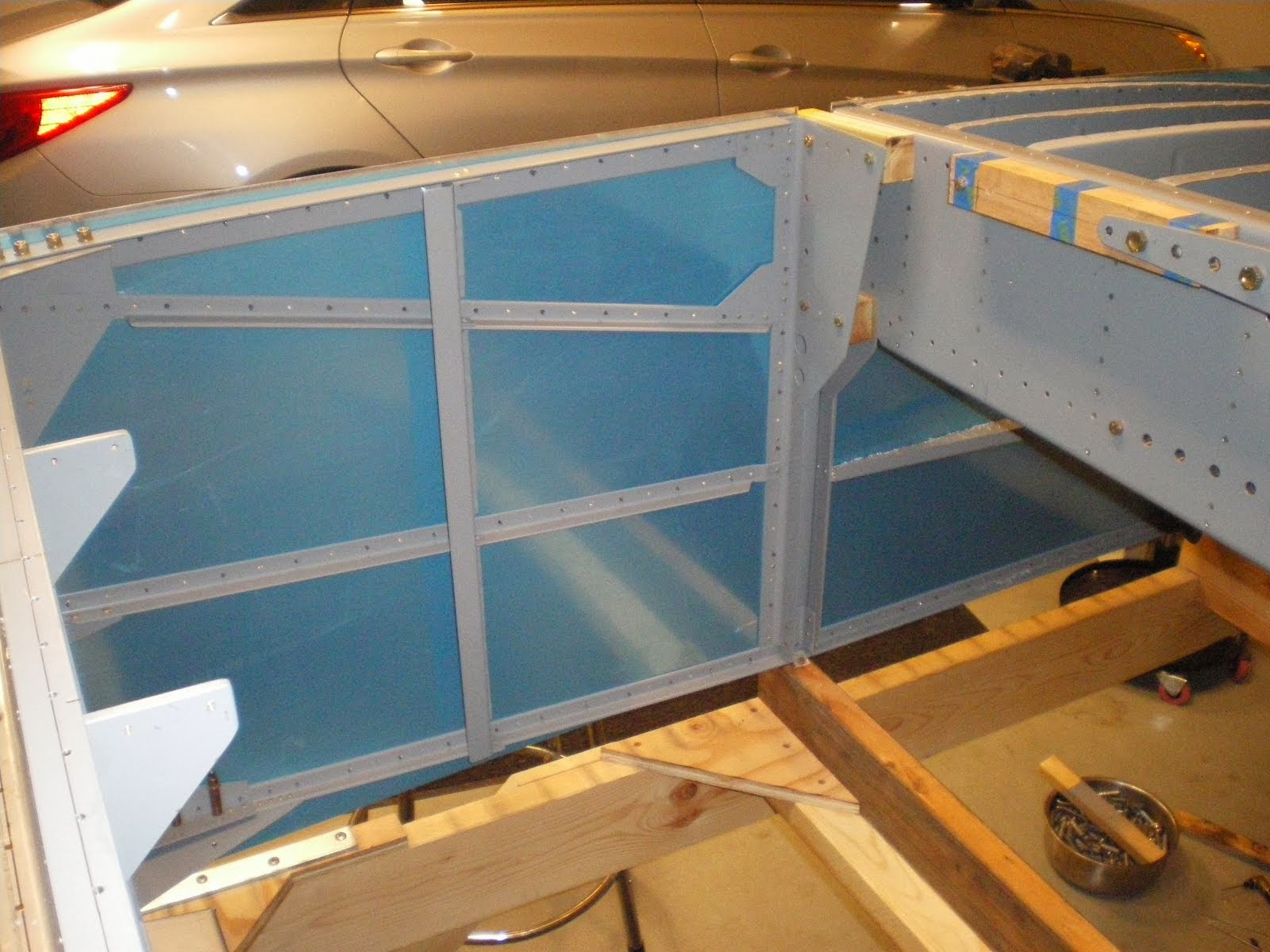 Inside the front fuselage