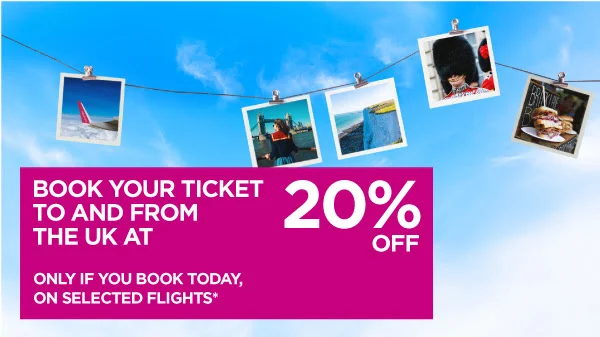 Wizz Air -20% ОТСТЪПКА за всички полети  от и до Англия / UK