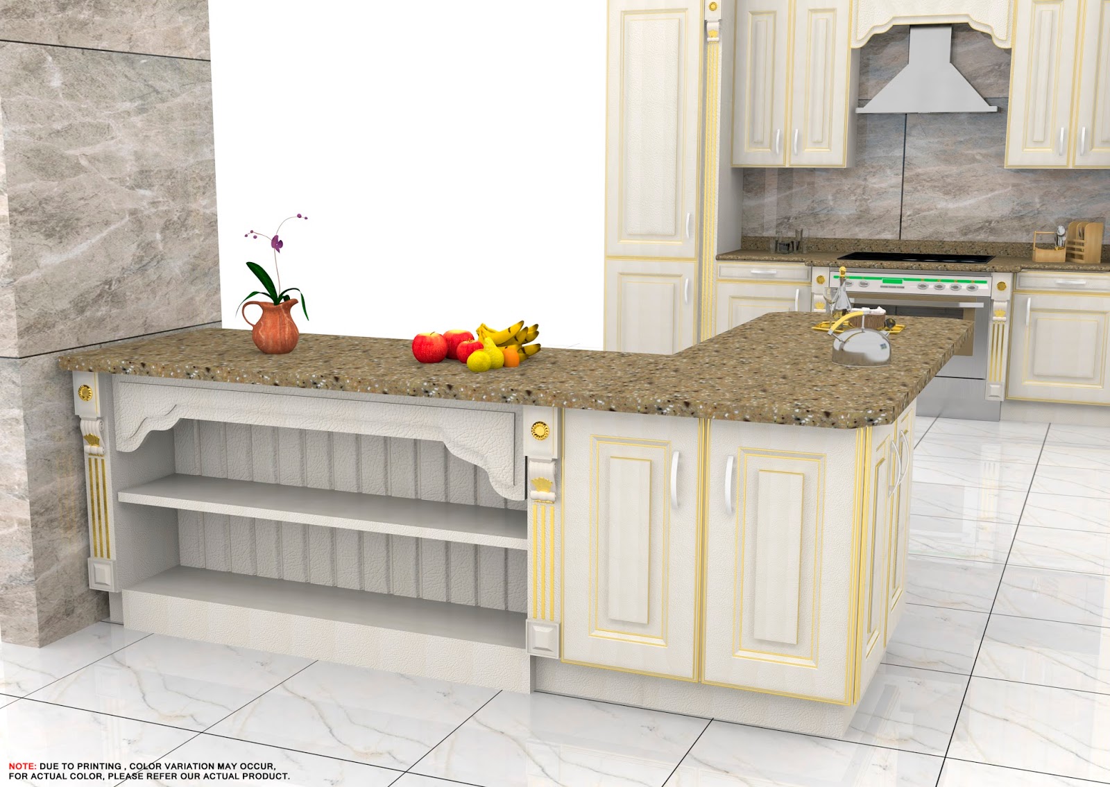 Qdesignfactory Classic Golden And Crack Kitchen Design
