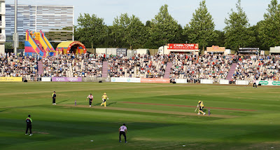 cricket match with bouncy castle for kids