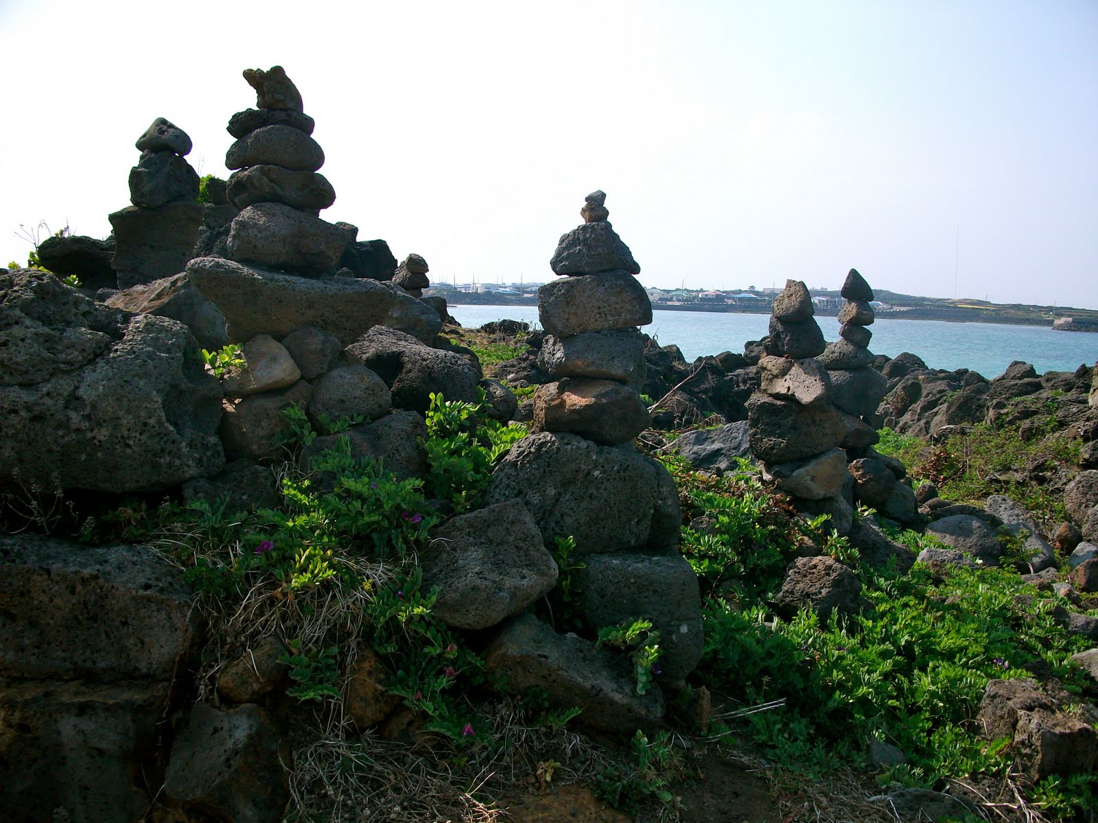 Image result for stacked rocks jeju