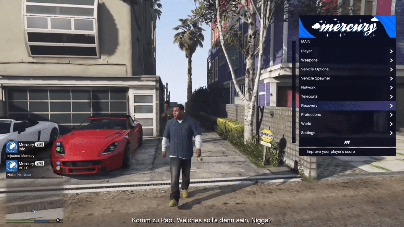 Mercury GTA V Online Hack, Teleport, Money drops [New] Updated