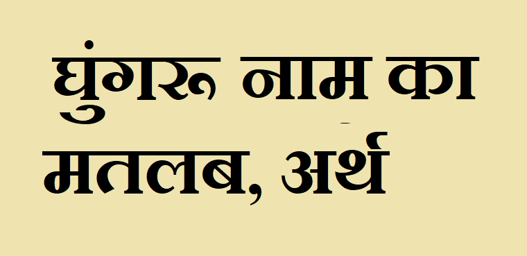 घुंगरू नाम का मतलब - Ghungaroo naam ka matlab