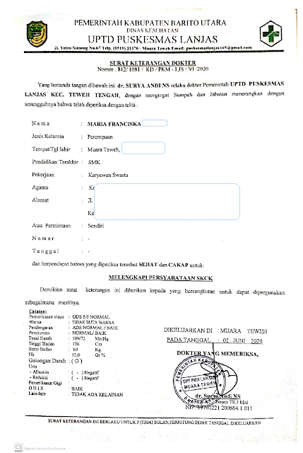 cara membuat surat keterangan sehat