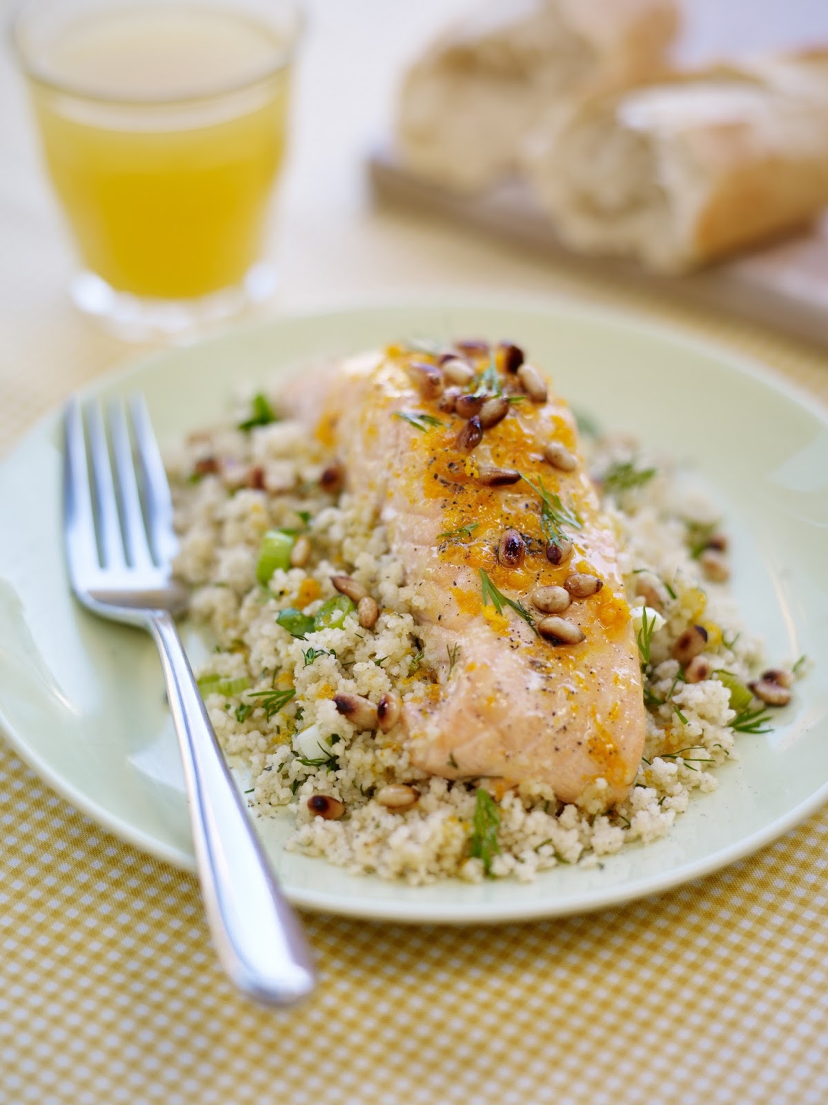 Salmon And Herby Couscous With Orange Claire Justine