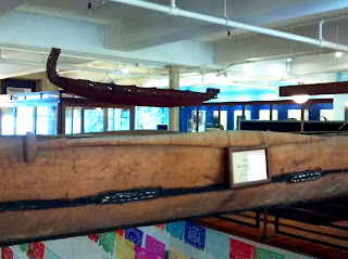 Solomon Island canoe paddle at Peabody Museum