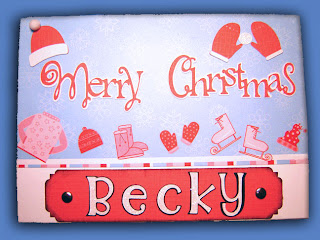 Merry Christmas, Becky, card front