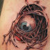tatuagem 3d baga do olho 